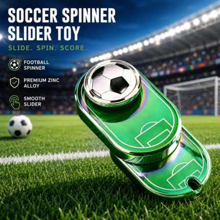 Rainbow Soccer Ball Fidget Slider Keychain